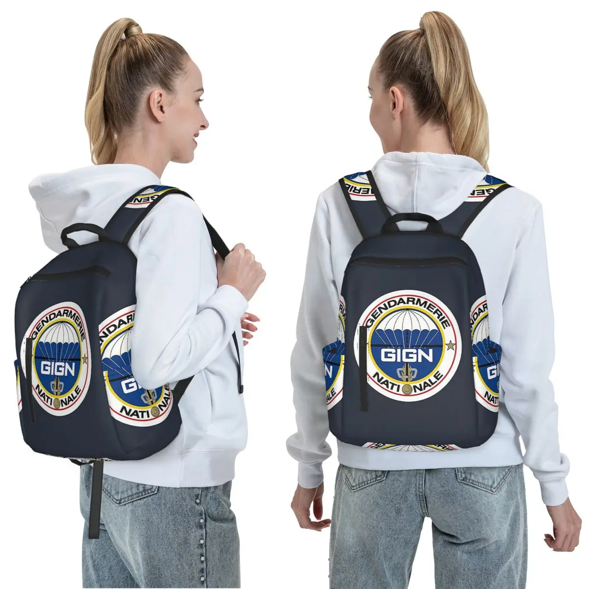 National Gendarmerie Intervention Group - GIGN (France) Backpack Daypack Large Capacity Kids BookBag School Bag Shoulder Bags