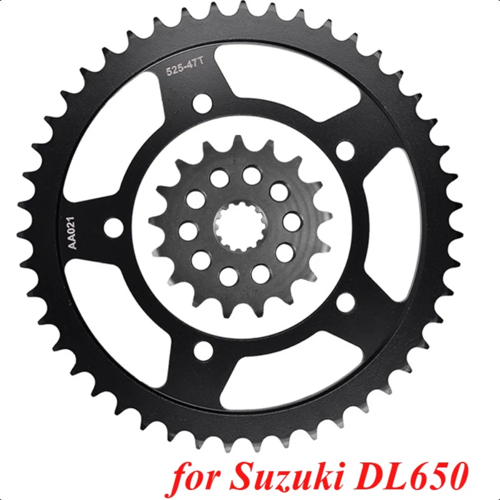 525 47T 15T Motor Bike Front Rear Sprocket Gear Wheel Cam for Suzuki DL650 V-Strom DL 650 V-Strom XT Touring