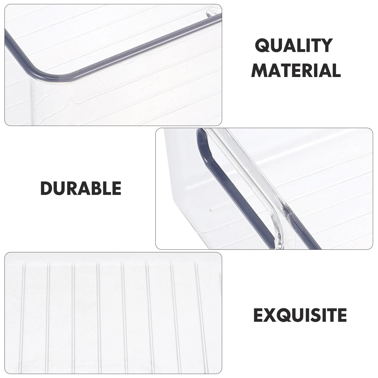 

Transparent Storage Box Highgrade Pet Material Durable Home Organizer Desktop Container Cosmetics Clothes Sundries Documents