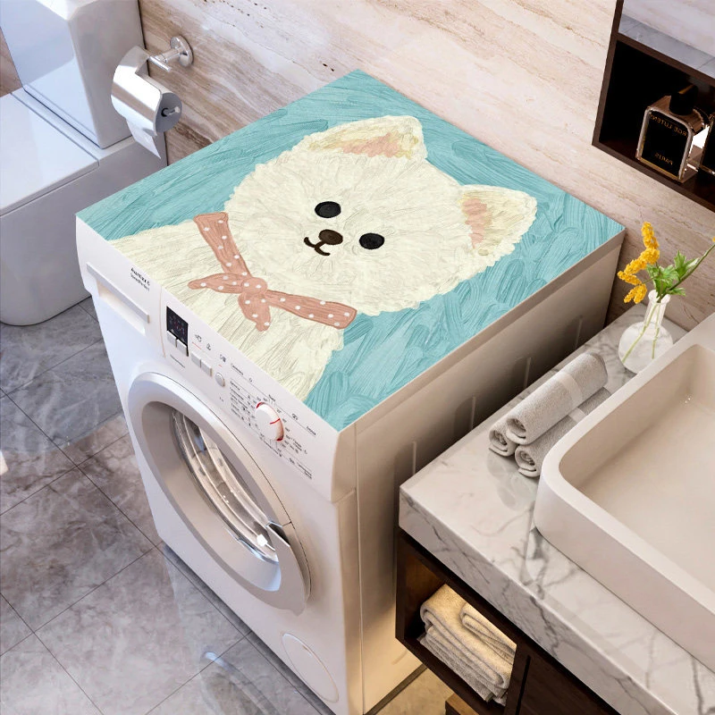 VIKAMA Botanical Vine & Lattice Grid Laundry Room Mat, Non-Slip Washable Absorbent, Decor for Laundry Room Bathroom Study Room