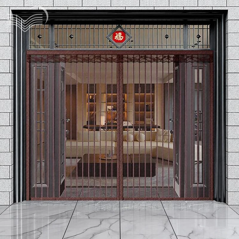 Punch Free Hook & Loop Self Adhesive Screen Mesh Door Full Magnet Auto Close Anti Mosquito Fly Bug Mesh Curtain Multi Sizes