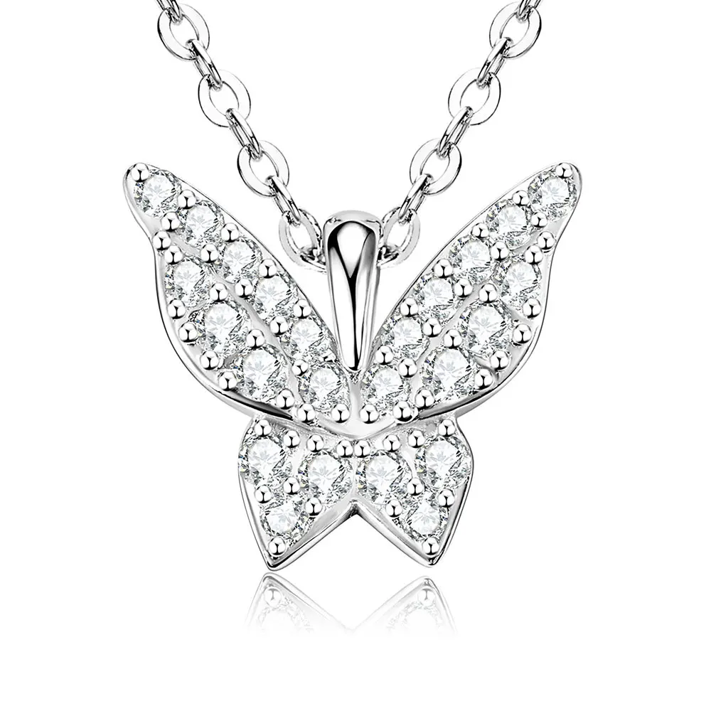 Anziw 1,5 mm D Farbe VVS1 Moissanit-Diamant-Halskette Damenschmuck 14K Gold gefüllte Schmetterlings-Charm-Halskette Feiner Schmuck Geschenk – Detail 11
