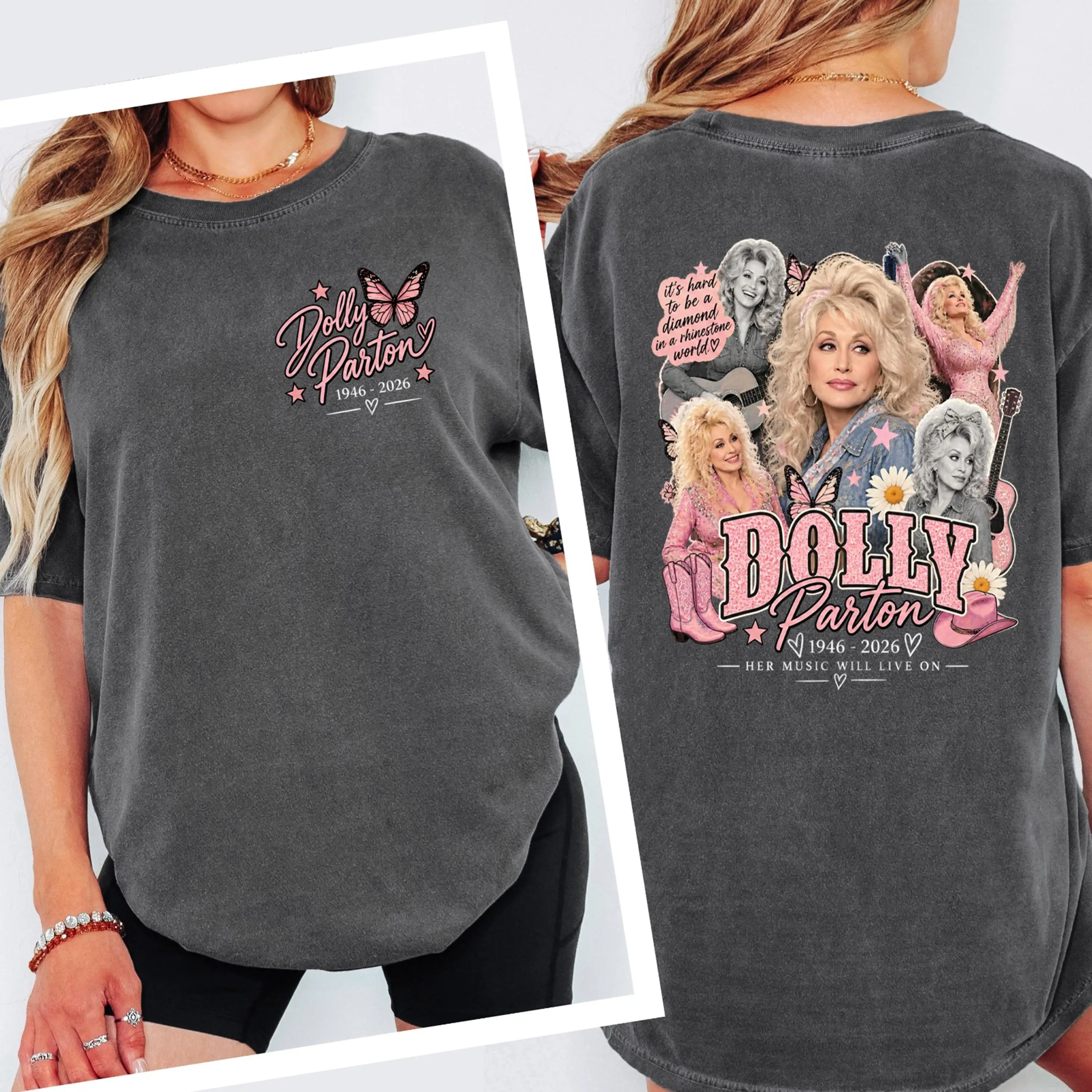 2026 Dolly Parton Shirt Retro T-shirt Country Music Retro Dolly Pattern Western Country Singer Comfort Color Short Sleeve Y2k