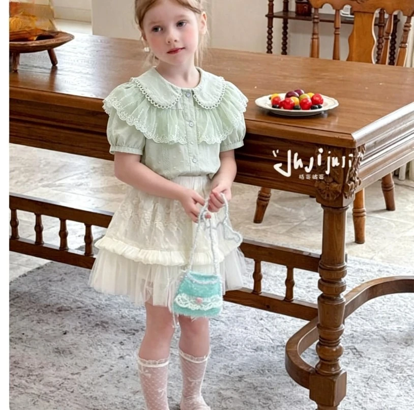 Summer 2026 Doll Neck Cardigan girl clothes kids clothes girls  girls clothes