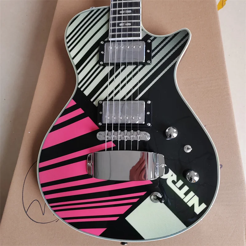 

Electric Guitar Color Painting 6-string 22 Fret Humbucker Pickup Customized Ebony Fingerboard Silvery Accessories Factory Outlet