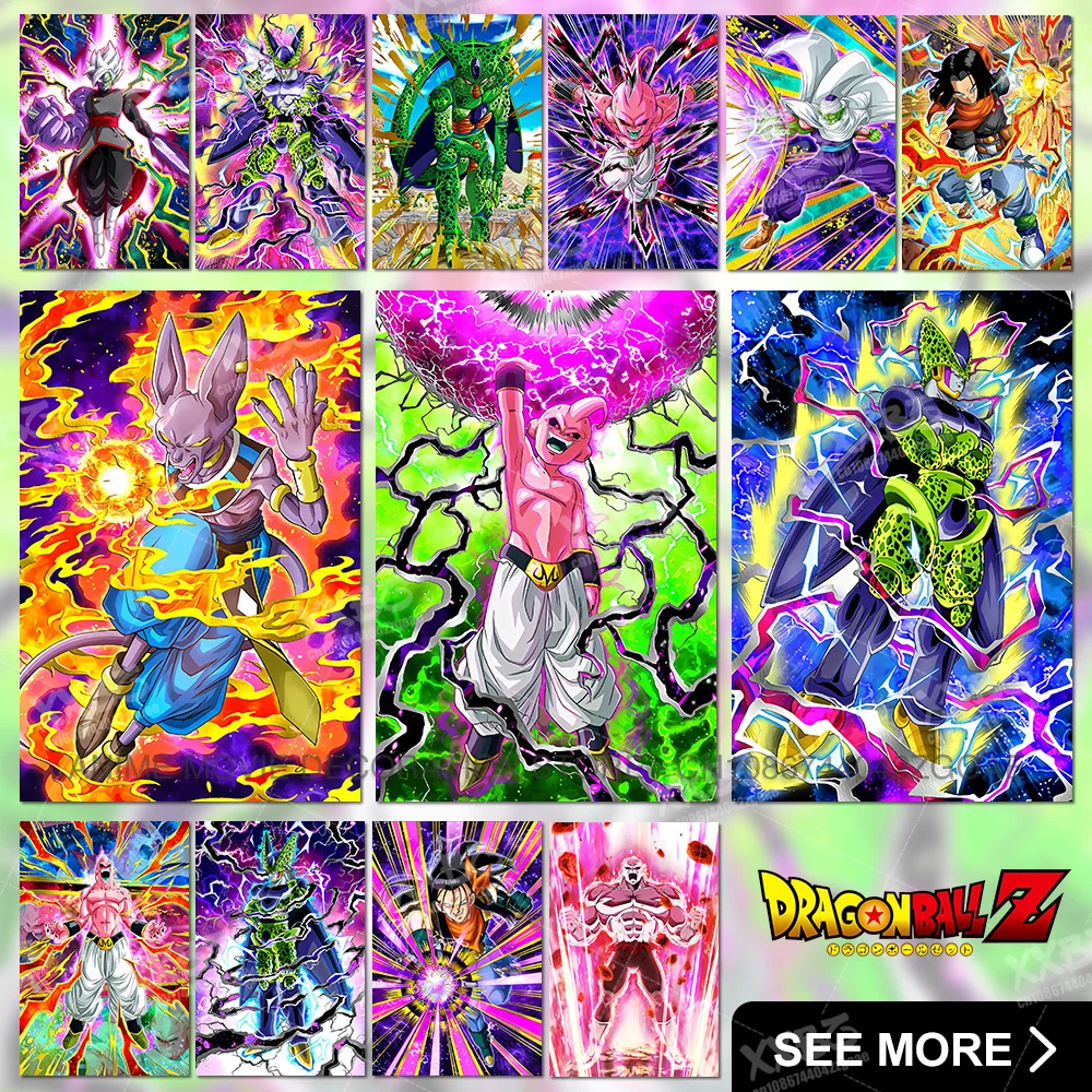 

Dragon Ball Canvas Painting PHY Kid Buu SEZA Home Decoration Beerus Picture Anime Poster Tyrannical Despot Frieza Wall Artwrok