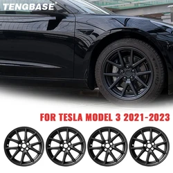 4PCS Hub Cap Performance Replacement Wheel Cap 18 Inch Automobile Hubcap Full Rim Cover Accessories For TESLA MODEL 3 2021-2023