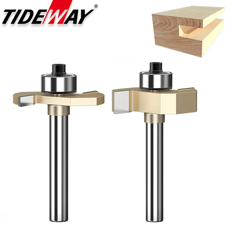 Tideway Woodworking Router Bits Ball T-Cutter Slotting Grooving Tool Splitting Trimming Slot Milling Cutters