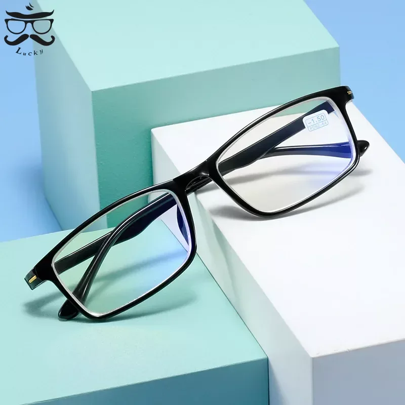 New Finished Black Framed Myopia Glasses Non Deformable Glasses Frame Men and Women High Definition Myopia Glasses0 -50 -400