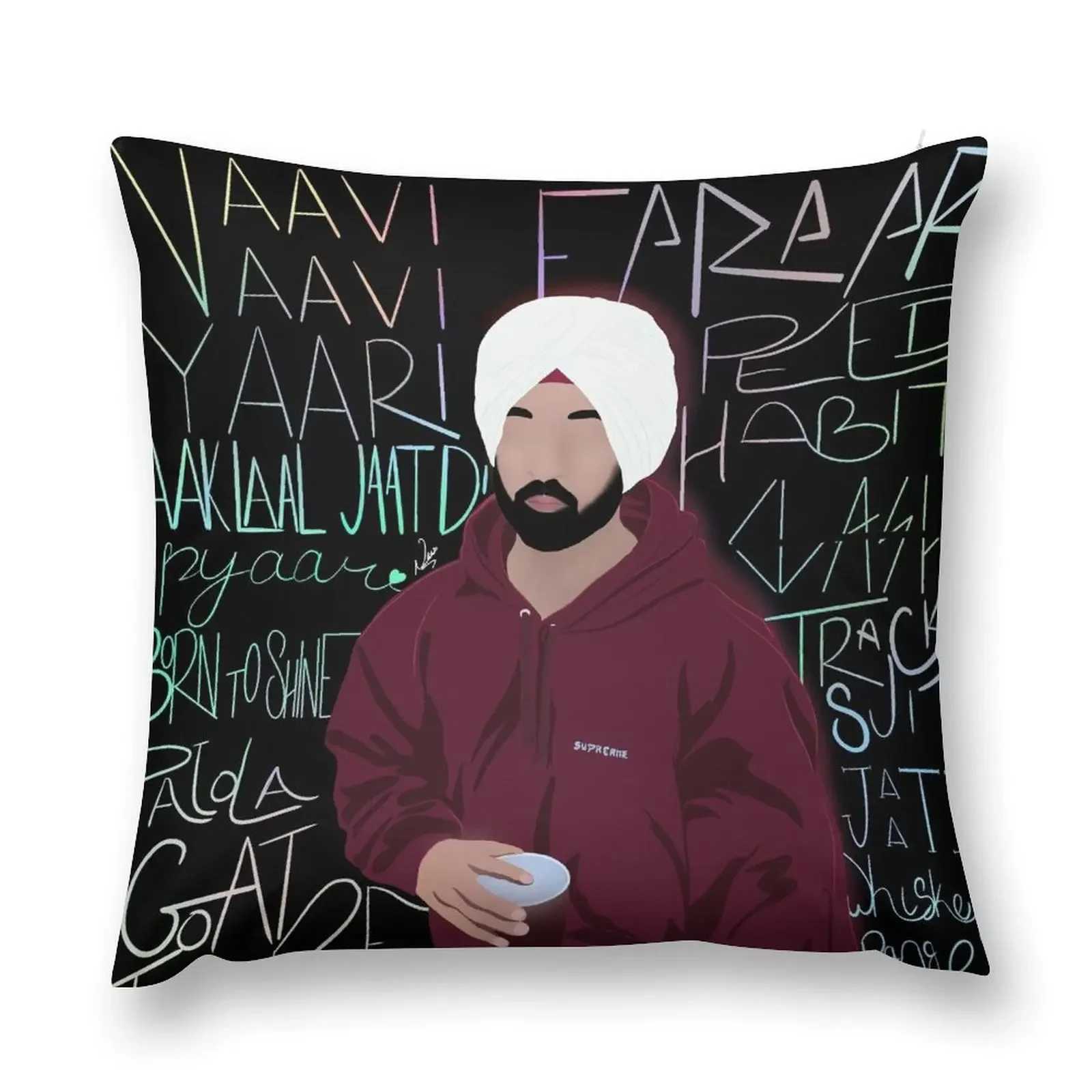 Diljit Dosanjh- GOAT Throw Pillow Sofa Cushion Cover Decorative Cover For Living Room Pillow Case Christmas pillow