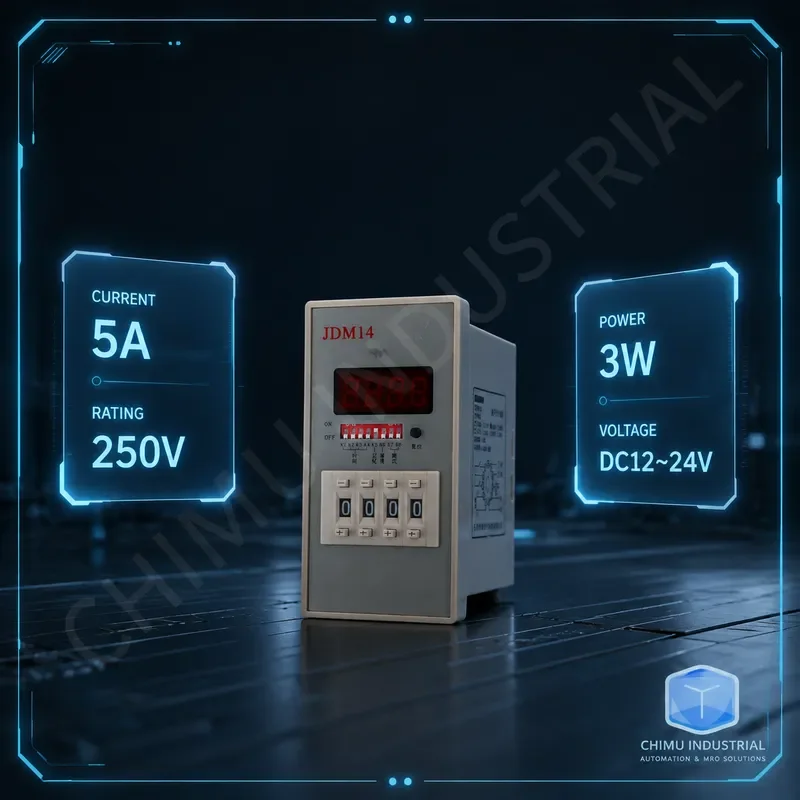 【CHIMU INDUSTRIAL】 for JDM14 Digital Counter Relay 11 Pin Auto Reset Power Failure Memory DC24V AC220V