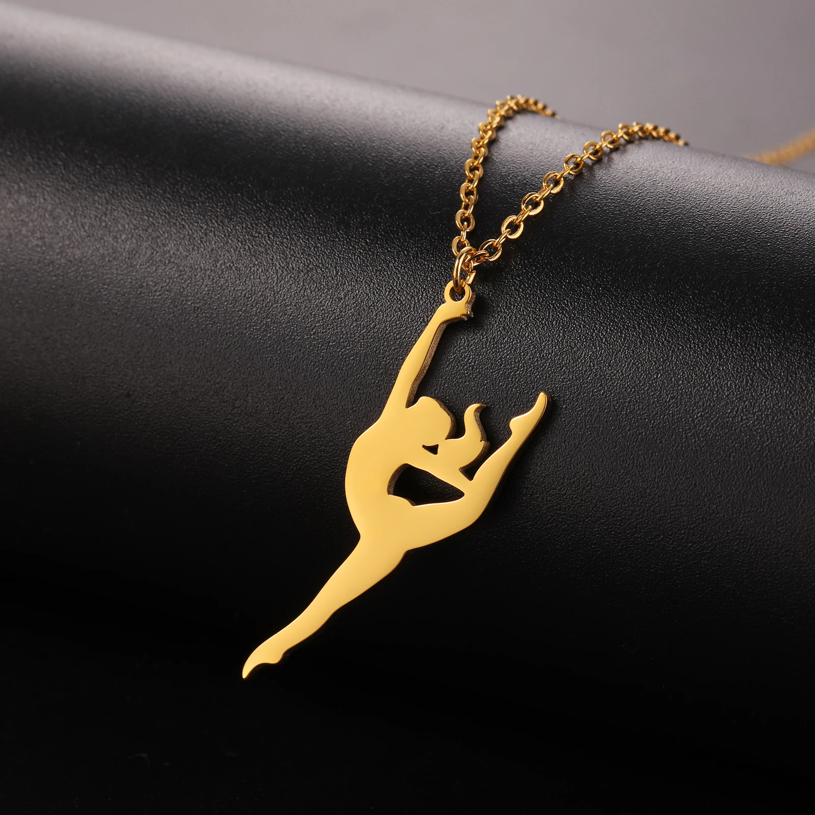 Amaxer deportes vitalidad gimnasia rítmica cola de caballo alta chica colgante collares pista atletas joyería regalo para entrenador ventas al por mayor