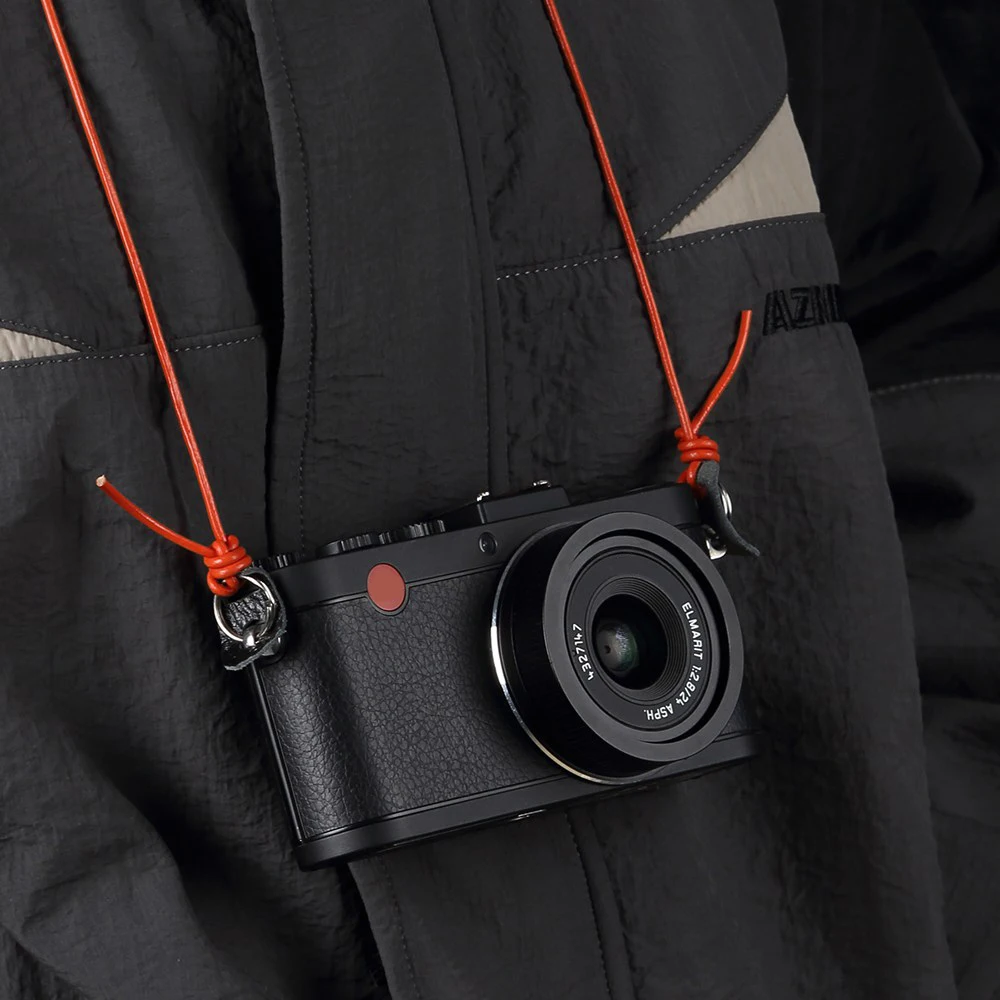 Universal 2PCS Genuine Leather Camera Shoulder Neck Strap Sling for Fuji Xhalf XM5 Leica III Ricoh GRIII GRIV CCD DSLR SLR