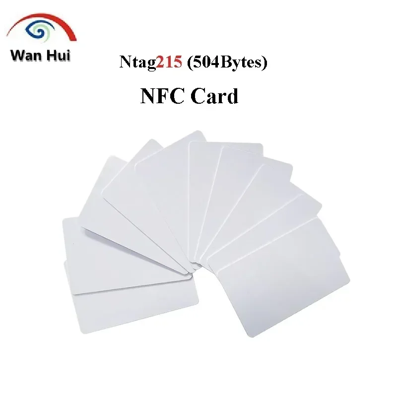 50/100Pcs Ntag215 карта NFC Card RFID Tag PVC Ultralight IC 13.56Mhz Chip Writable for Business Cards Access Contrrol System