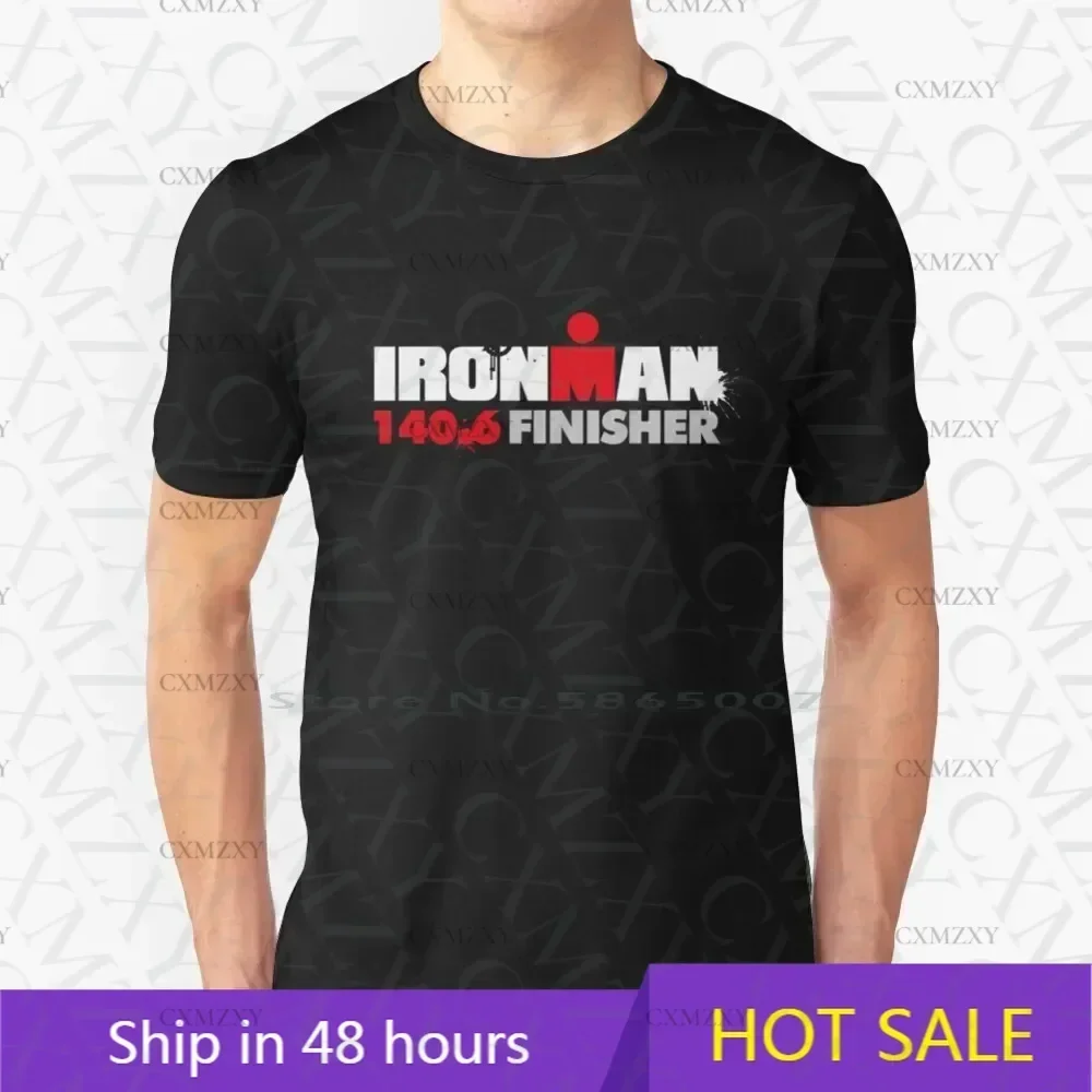 Triathlon Finisher  Swim Bike Run 140.6 T Shirt Cotton Triathlon Bike Swim Finisher Fitness Cycling Marathon Running 70 3