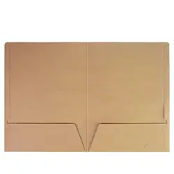 10pcs Two-Pocket File Folders A4 Kraft Paper File Cover Report Project File Document Holder Presentation Folder School Office