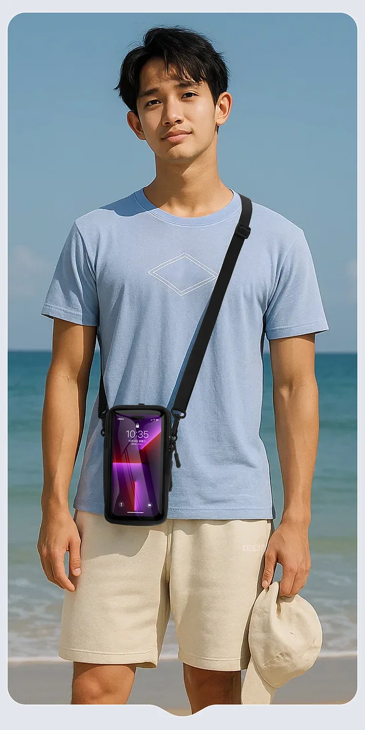 Il nuovo braccialetto impermeabile per attrezzatura sportiva per fitness da corsa all'aperto può essere indossato borsa per telefono a tracolla o appesa in vita