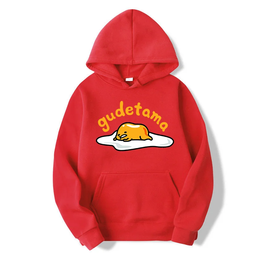 Sanrio Gudetama Men Women Hoodies Casual Hip Hop Streetwear Long Sleeves Sweatshirts Boys Girls Autumn Tops Coats Sanrio Keroppi