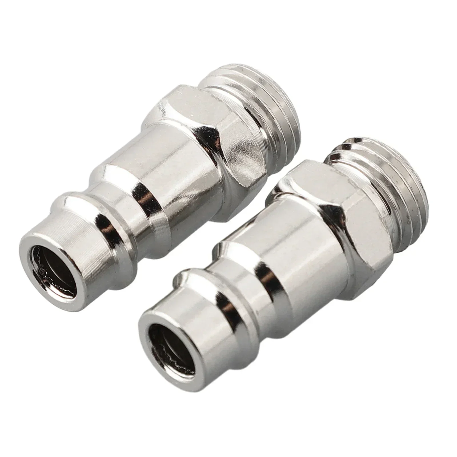 2 Pieces Of Air Pipeline Hose Compressor Connector Quick Release European Style Compression 1/4 Inch Males Head