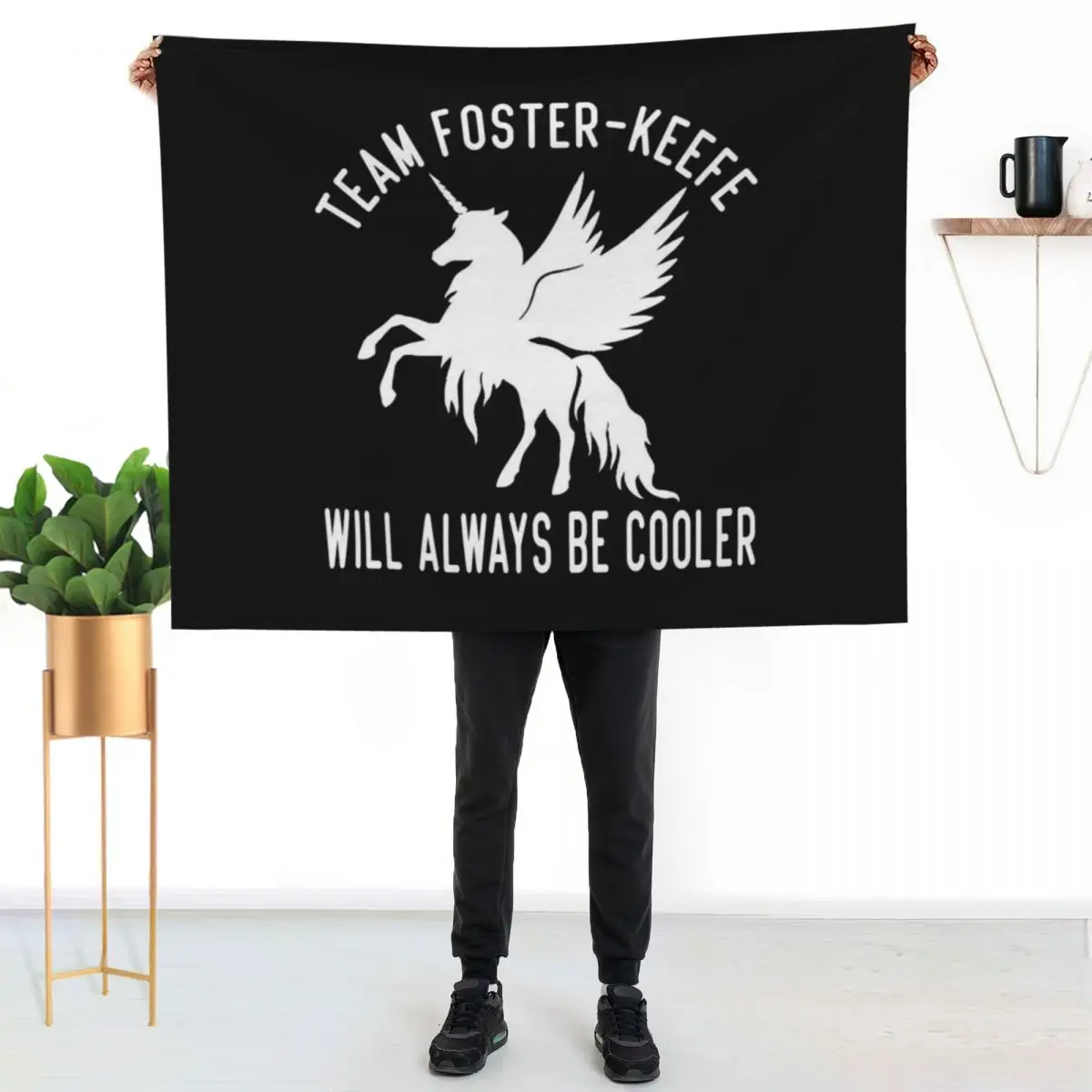 Team Foster Keefe Will Always Be Cooler Throw Blanket Thins Vintage Decorative Beds Retros cosplay anime Sofa Quilt Blankets