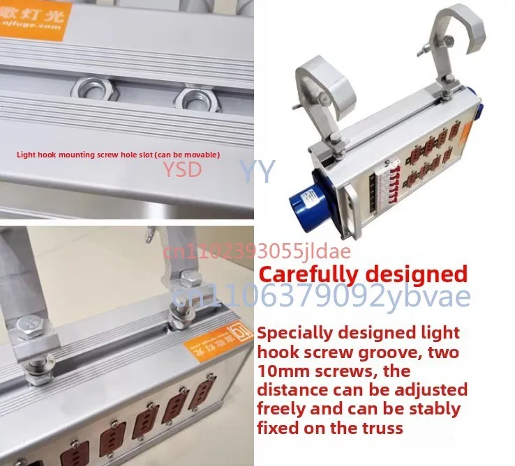 4-Channel Power Distribution Box with Voltmeter 16A  for Stage Event Lighting LED Screens  not come with a plug