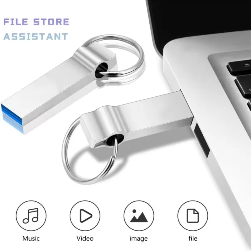 Xiaomi asli USB Disk 2TB, Metal Drive 1TB/512G tahan air kecepatan tinggi Flash Disk Mini memori Stik USB