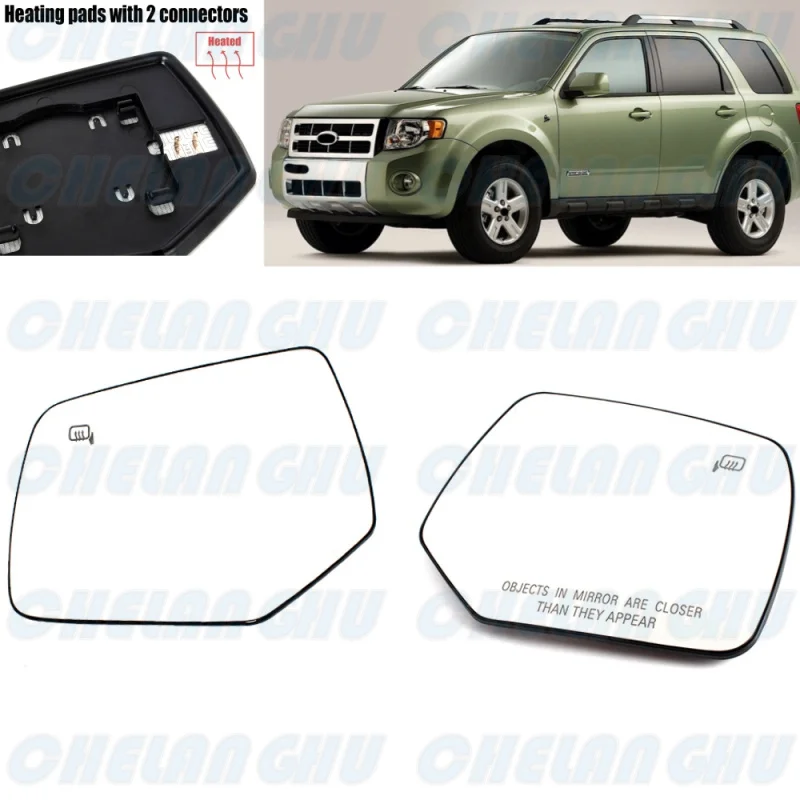 1 Pair Heated Rearview Mirror Glass for Ford Escape 2008 2009 2010 2011 2012 Car accessories