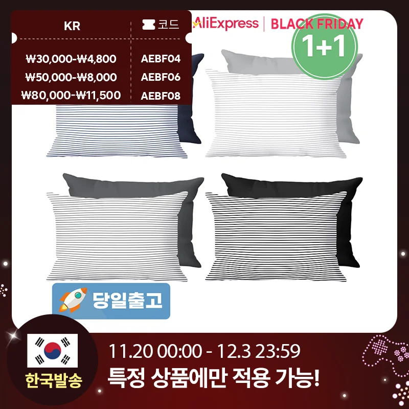 thezari 더자리 1+1 에코항균 마이크로 원단 데일리 베개커버 40x60 50x70