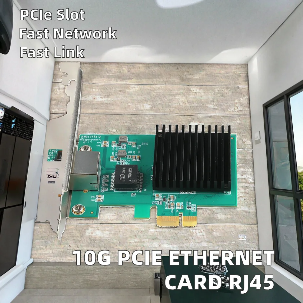 1 Port PCIe 4.0-1X 10G Ethernet Network Card Realtek8127(PXE) Multi-Gigabit Speeds 10G RJ45 LAN Card for Server in Stock