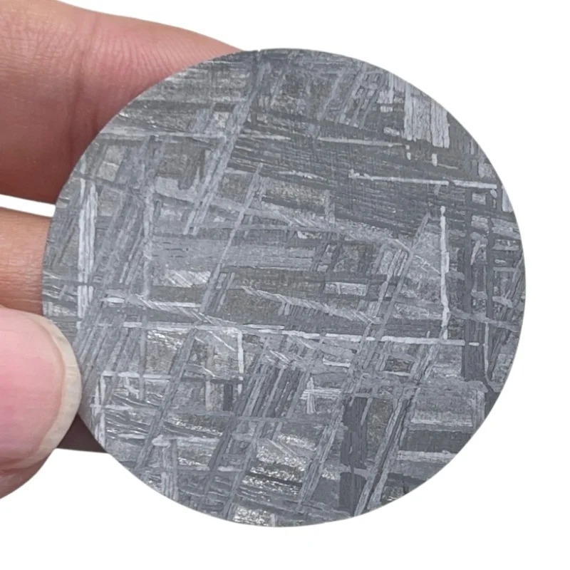 Genuine Gibeon Meteorite Round Disc Watch Dial Blank Clear Widmanstätten Veins For Watch Modification And Collection