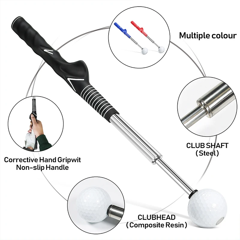 Golf Retractable Swing Practice Stick Indoor Golf Sound Assistant Practitioner New