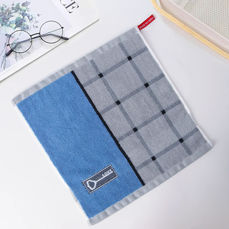 2-piece set pure cotton large square hand towel, hanging-style small cotton towel, absorbent 35x35cm