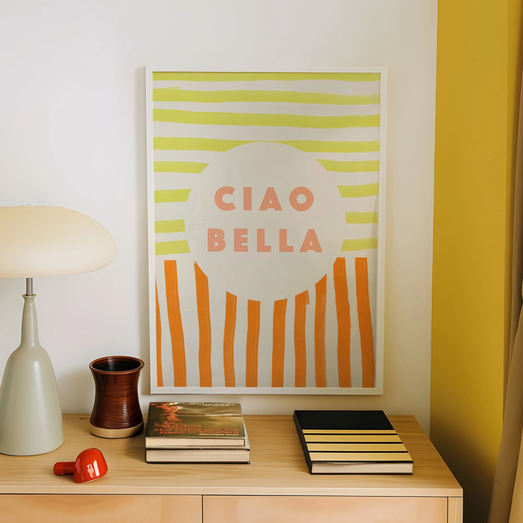Modern,Minimalist Ciao Bella Quotes Wall Art Print Canvas Painting Poster Picture For Living Room,Bedroom Home Decor