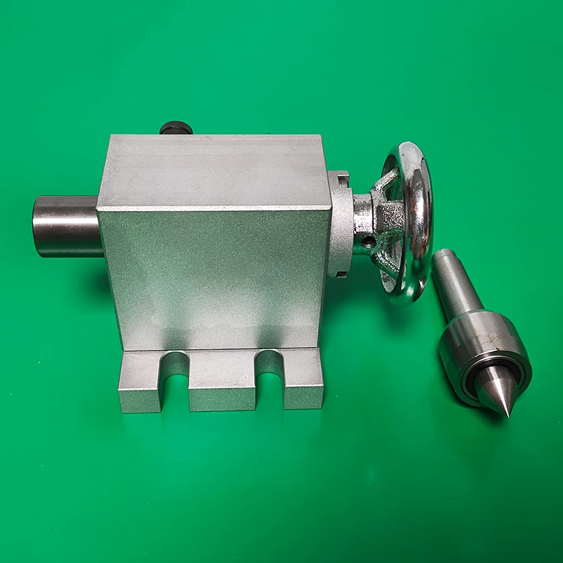 MT2 Tailstock 65mm Center Height Use for 80mm Chuck 4th Axis CNC Router Engraving Machine Drilling and Milling Tools Kit
