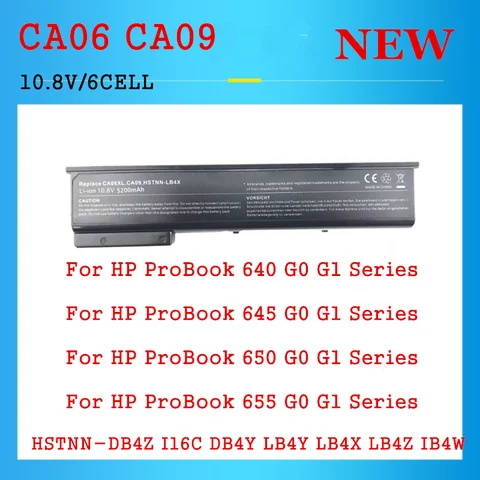 New CA06XL Laptop Battery For HP ProBook 640 645 650 655 G0 G1 For battery CA06 CA09 HQ-TRE HSTNN-DB4Z HSTNN-DB4Z HSTNN-DB4Y