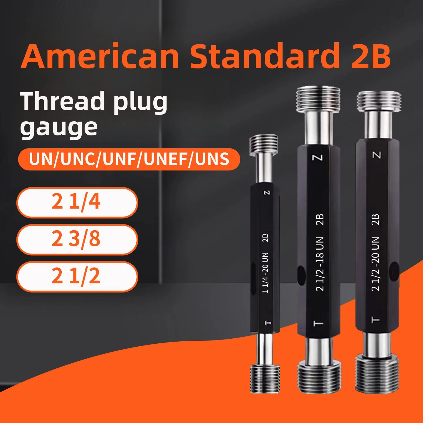 FA  2B Thread Plug Gauge American Standard Go/NoGo Gage 2 1/4 2 3/8 2 1/2-4.5-6-8-10-12-16-18-20 UN Screw Thread Measuring Gauge