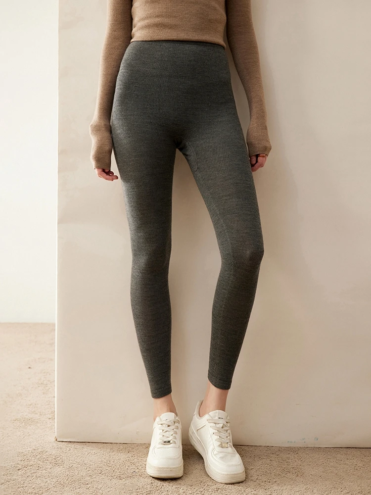 High Quality Women 100% Cashmere Legging Basic Soft elastic Pants Autumn Winter Cashmere Knitted Legging Trousers Warm Comfy