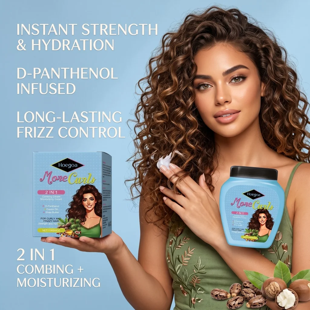 Hoegoa Leave-In Conditioning Cream Lightweight Texture Calm Dry Frizzy Strands Smooth Hair Refreshing Hydrate Nourish Treatment