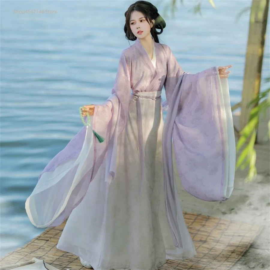 

Hanfu Dress Women Ancient Chinese Traditional Hanfu Set Female Fairy Cosplay Costume Outfit Daily Hanfu Folk Dance Dress