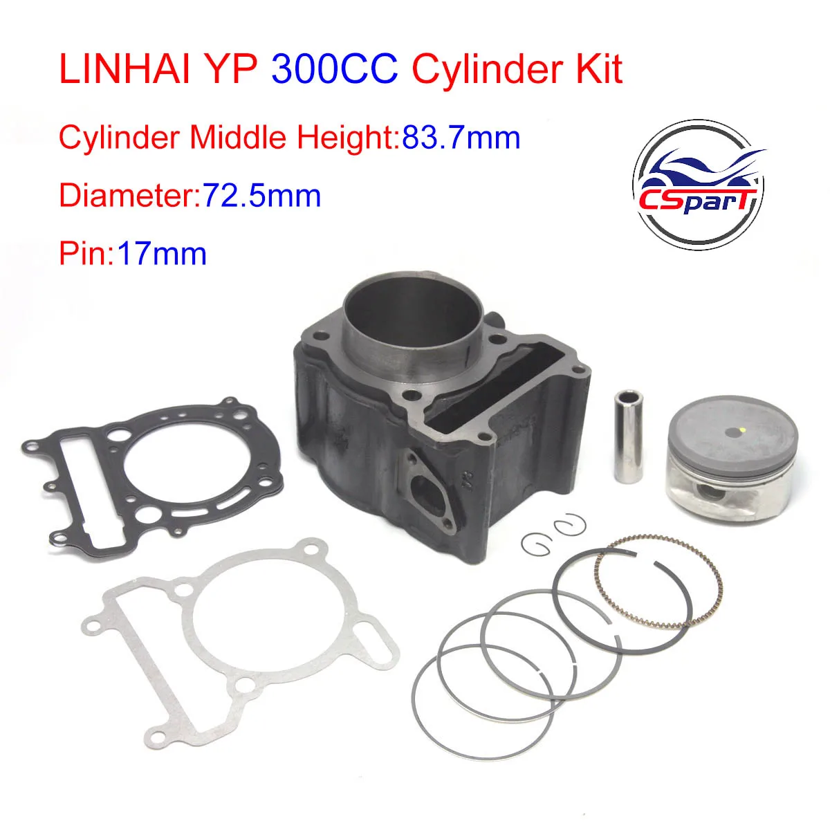 

Performance 72.5mm Cylinder Kit YP VOG 300 300CC Linhai QianJiang Buyang Gsmoon XinYue ATV Buggy Scooter Parts