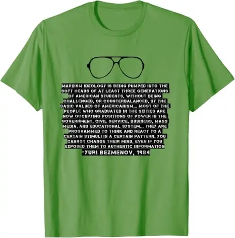 KGB-Abtrünniger Yuri Bezmenov: Warnung an den Westen vor Marxismus T-Shirt Y2k Personalisiertes Weiches Baumwoll-Kurzarm-Shirt mit Spruch – Detail 11