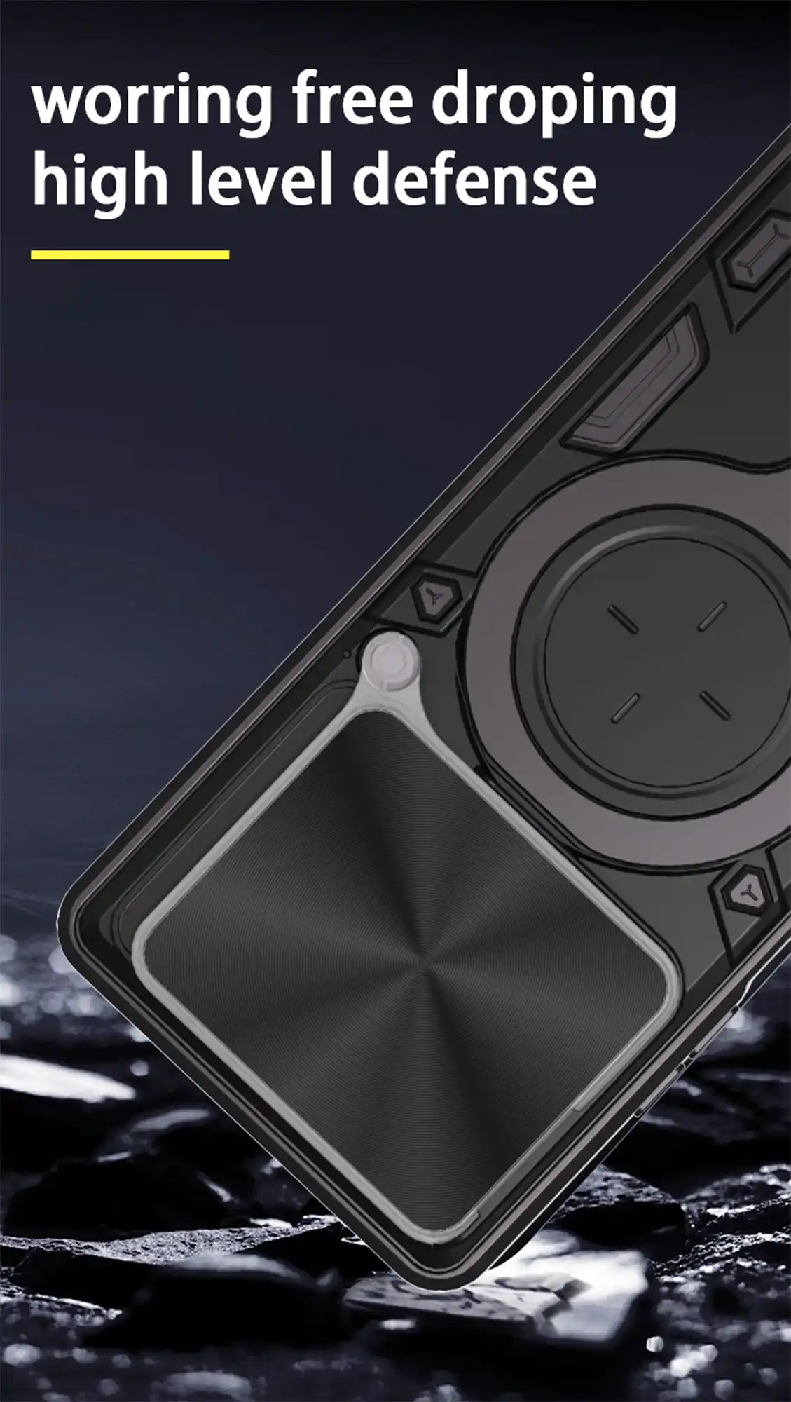 Чехол для Oppo A5 Pro 5G с магнитной раздвижной защитой камеры A3x A3 4G, вращающаяся на 360 градусов подставка, бронированное кольцо, Funda Capa