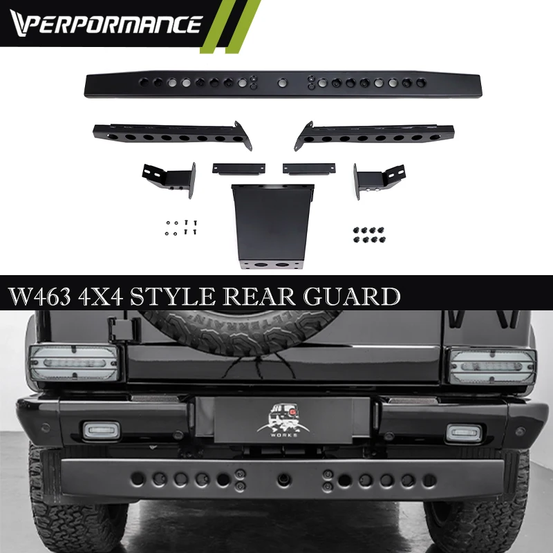 G Class W463 4X4 Style Rear Guard G63 G500 Rear Bumper bull bar protect black Exterior Parts 4BY4