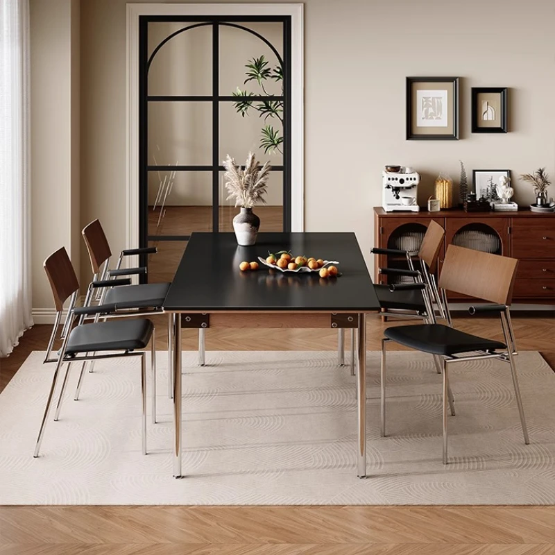 French Retro Dining Table Romantic Rectangular Solid Wood Modern Dining Table Hallway Comfortable Design Muebles Home Furniture