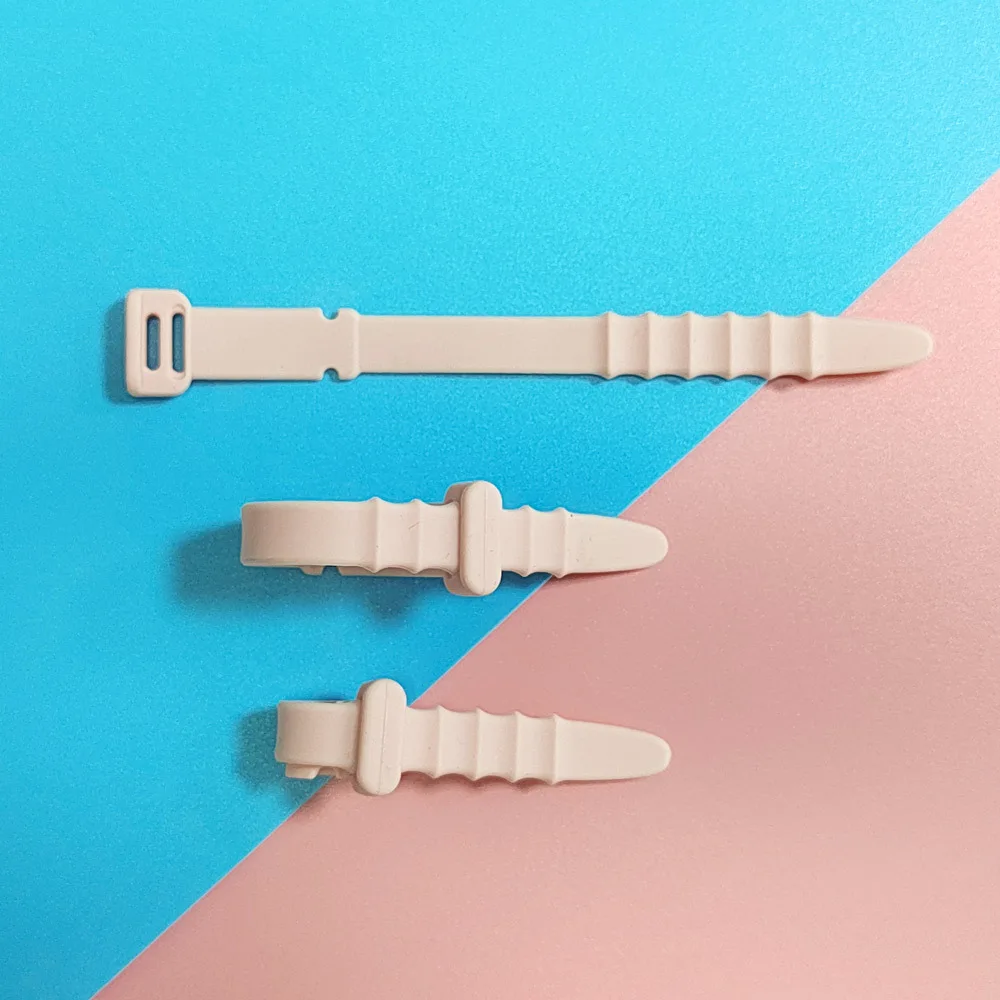 3 pz/lotto cinghie in Silicone custodia per cuffie nastro morbido cavo dati sleepy cable organizer avvolgitore supporto per cavo