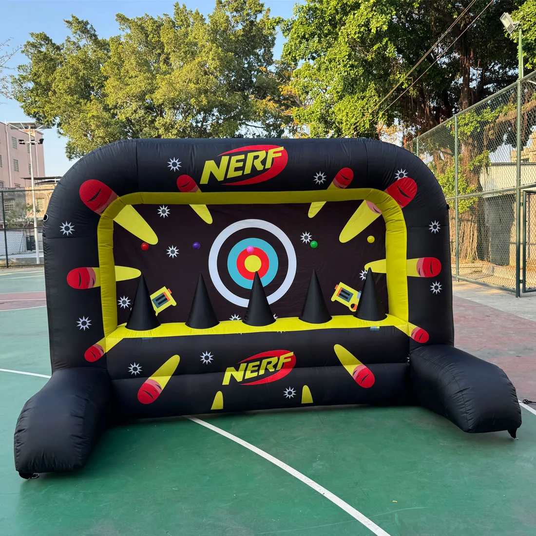 

Inflatable Shooting Range Nerf Target Game Battle Zone Shootout Gallery Game Archery Range Floating Ball Shooting Archery Target