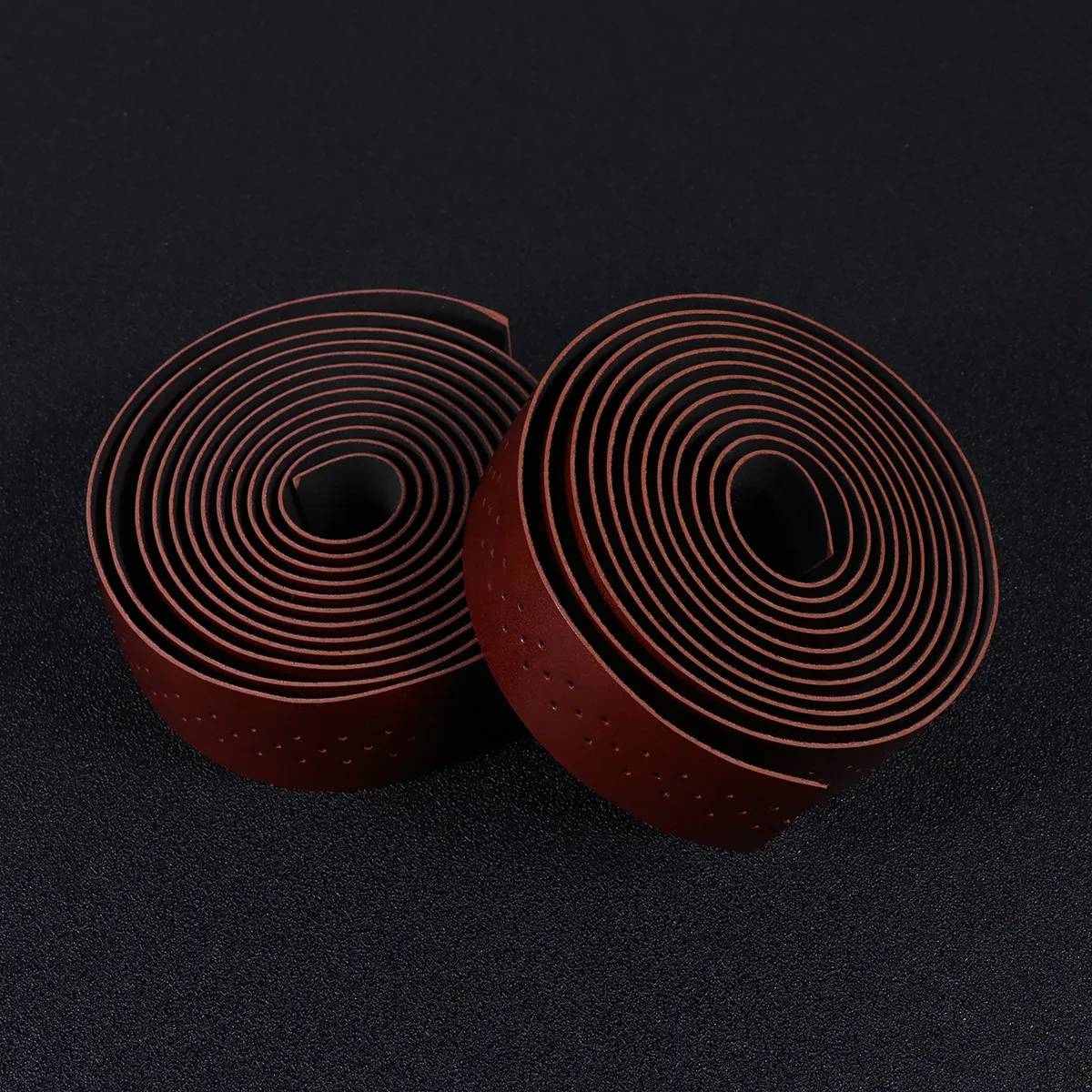 

1Set Brown PU Handlebar Tape Shock Absorbent Wrap Non-Slip Strap for Bicycle Mountain Road Bike Handlebar Tape