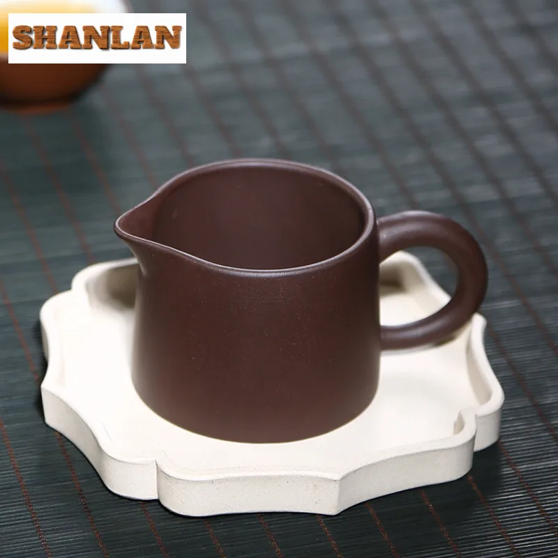 120 مللي Yixing خام الأرجواني الطين أنبوب مستقيم صغير إبريق الشاي صب الشاي تشا هاي موزع العدالة كوب معرض القدح تشا لوازم #6