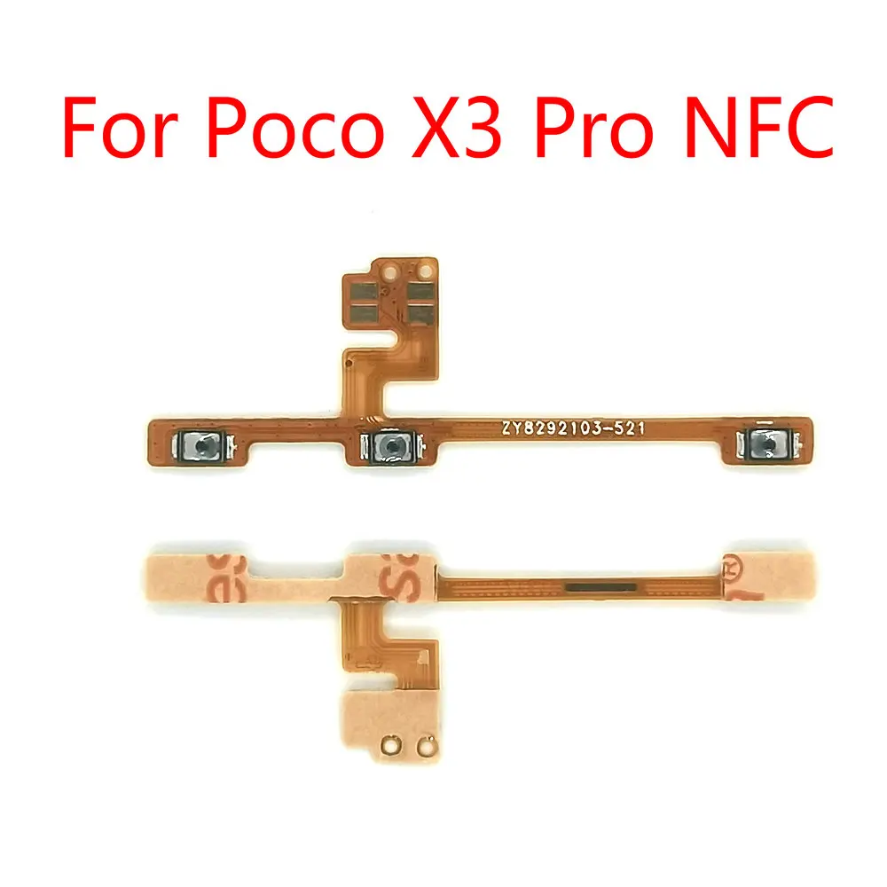 New Power Volume Flex Cable ON OFF Side Button Switch Flex Cable For Xiaomi Poco X3 / X3 Pro / X3 NFC Replacement Spare Parts