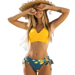 Sexy Bikini 2024 Tankini Set Two Piece Women's Solid Color Swimsuit Beachwear Swimsuit Brazil Swimsuit Tankini